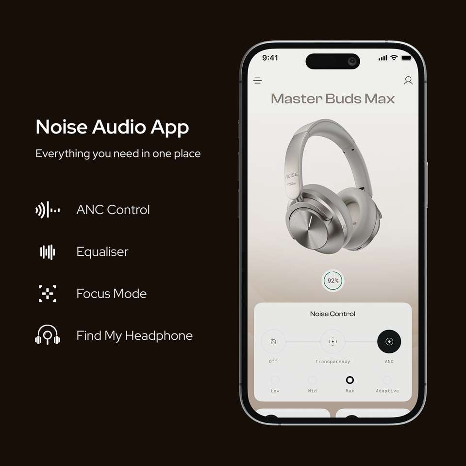 Noise Master Buds Max, Sound by BOSE, Segment Leading ANC, Dynamic EQ ...