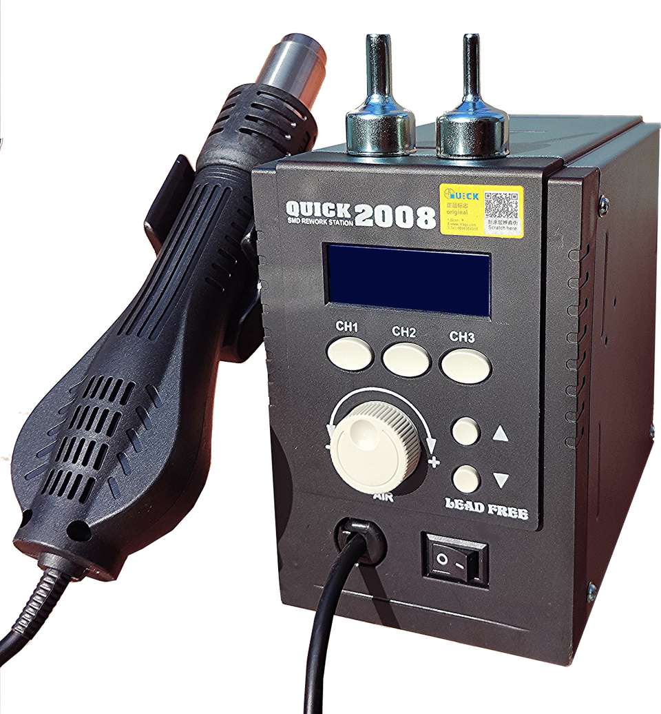 Profile Air Rifle elouo SMD Rework Station QUICK 2008 , Digital Hot Air Gun with LED ...
