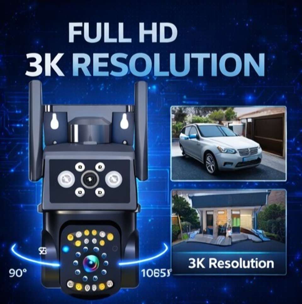 AVOIHS CCTV WIFI Dual Lens Camera Ptz 360° 2K HD Full Color Night View ...