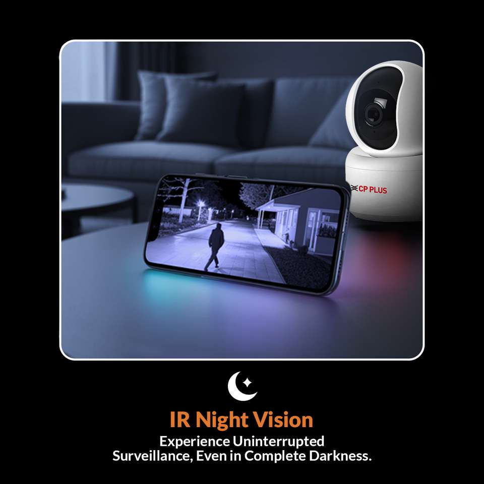 CP PLUS CP-E35Q 3MP Wifi Smart CCTV Camera with CTC Cyber Secure Tech ...