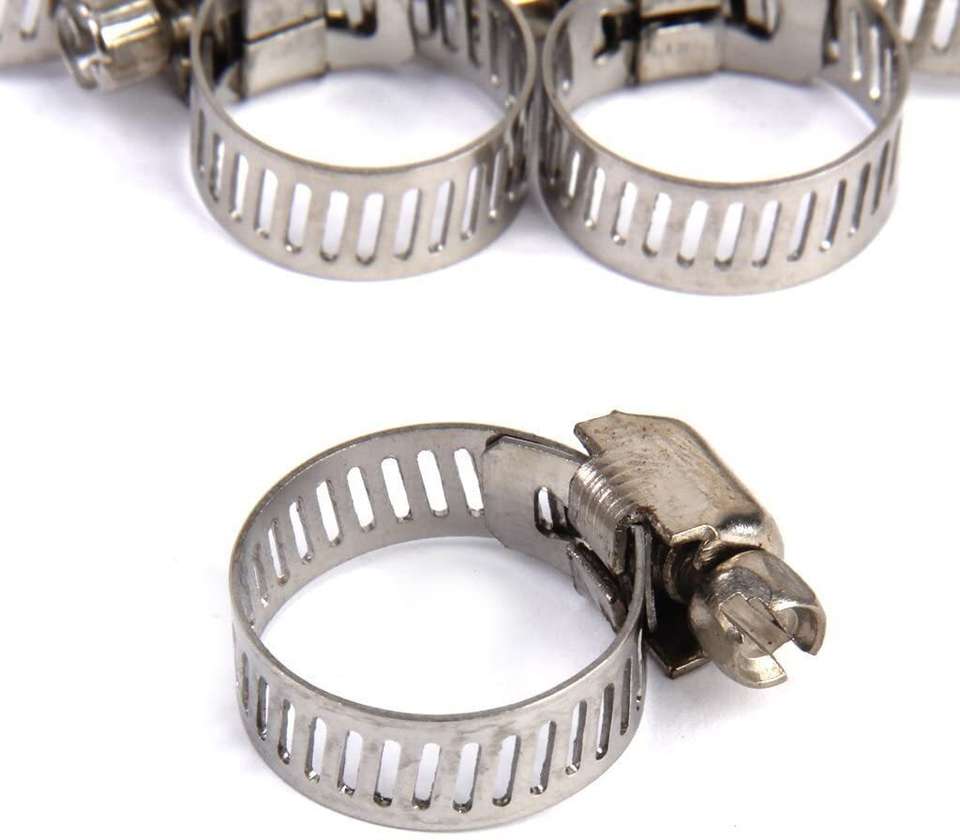 daily vrk Stainless Steel Adjustable Hose Pipe Clips, Spring Clamps, 13 ...
