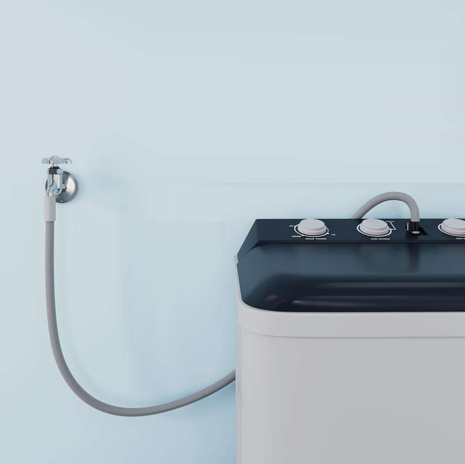 Ninetales 3 Meter Long Washing Machine Inlet Pipe + Hose Clip - Tap ...