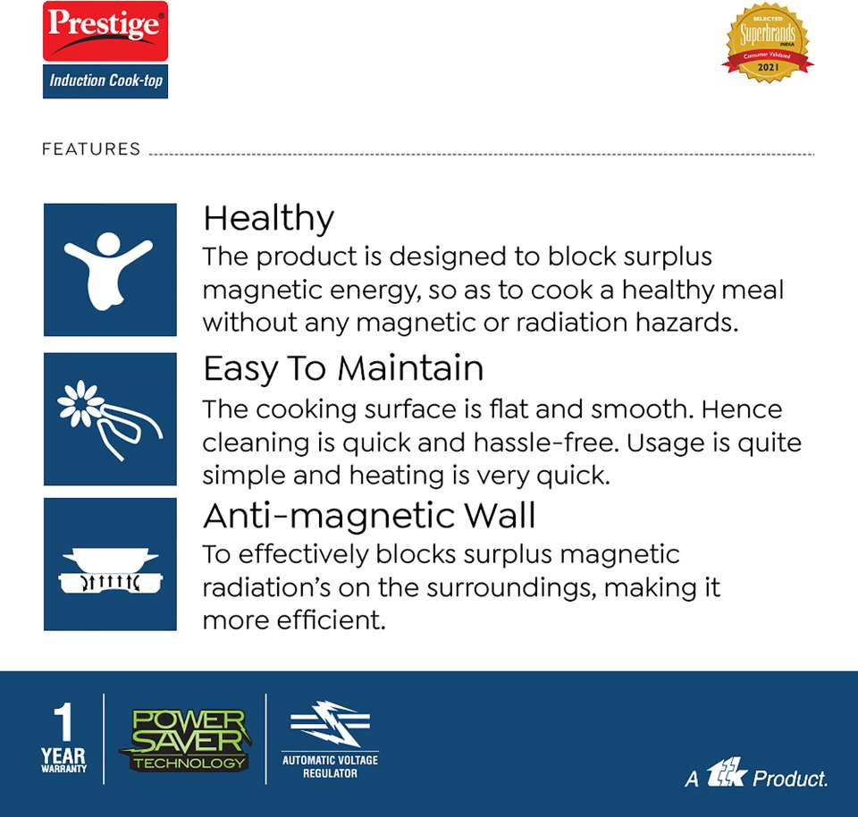 Prestige 1200 W Induction Cooktop Push Button - Buy Prestige 1200 W ...