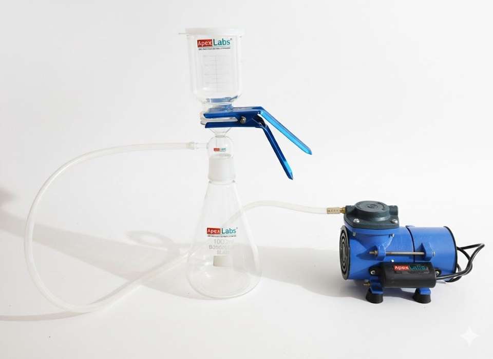 Filter Api Lab Apex Labs Laboratory Filteration Assembly Unit With Vacuum Pump 15 L/Hr ...