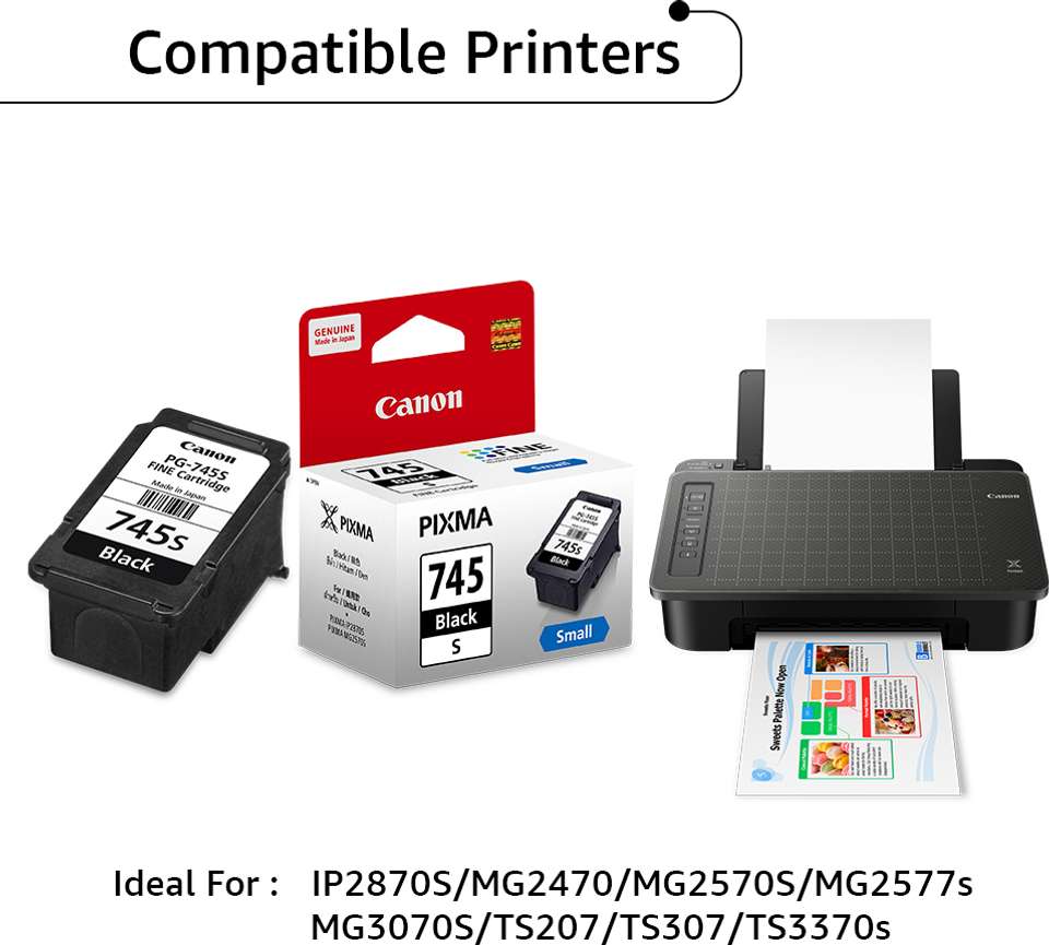 Canon PG745S for iP2870S,MG2470,MG2570S,MG2577s,MG3070S,TS207,TS307 ...