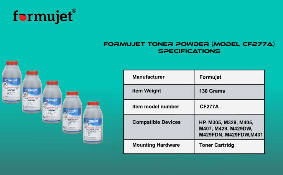 Formujet 77A Toner Powder Compatible For 77A, 137A, 152A, 77X, 137X ...