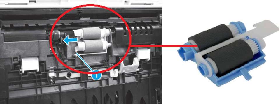PRINTER PARTNER Paper Pickup Roller Black Ink Toner - PRINTER PARTNER ...