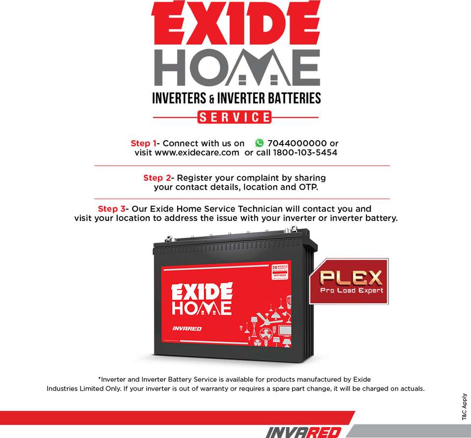 EXIDE 36 Months Warranty Tubular Inverter Battery Price in India - Buy ...