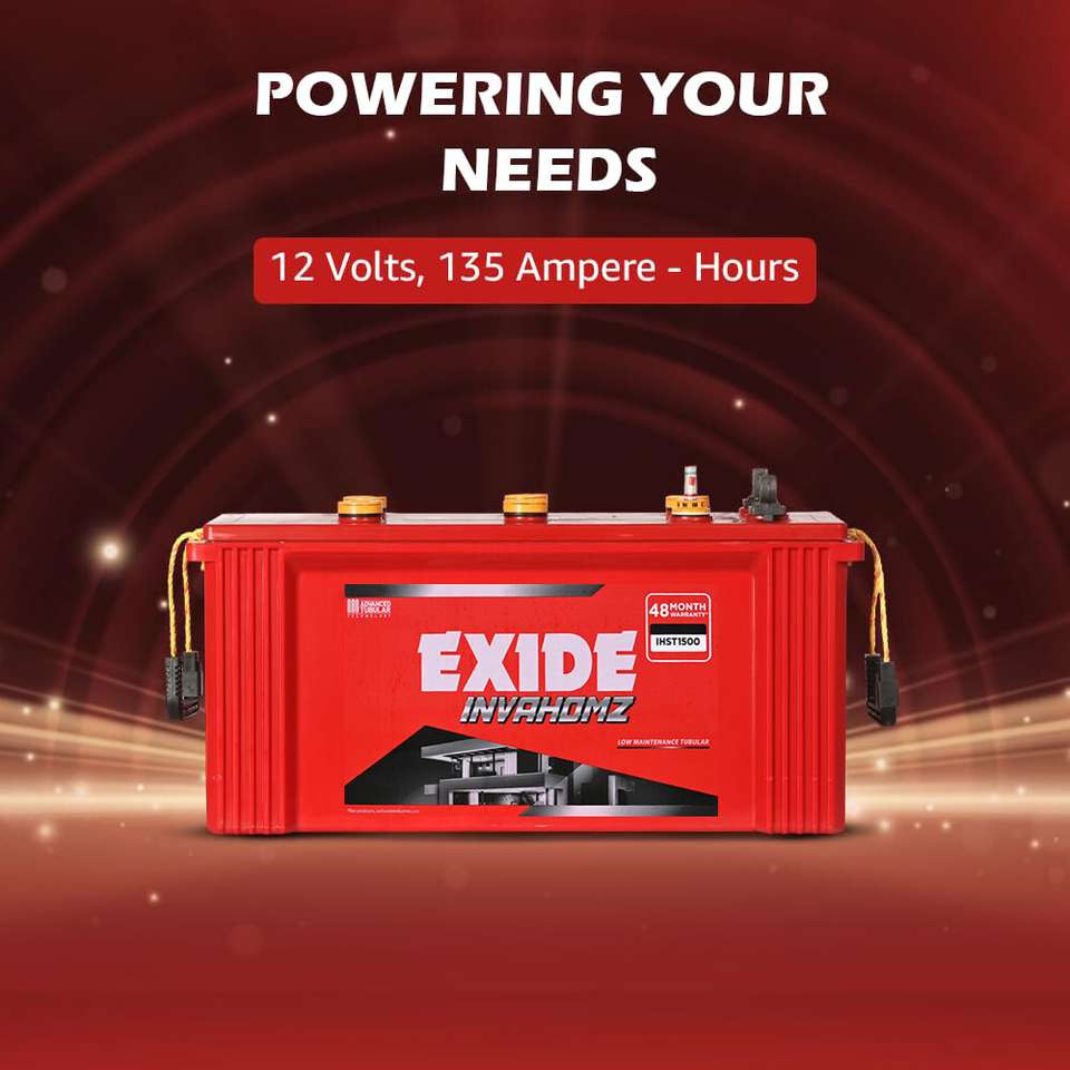 EXIDE 48 Months Warranty Tubular Inverter Battery Price in India - Buy ...