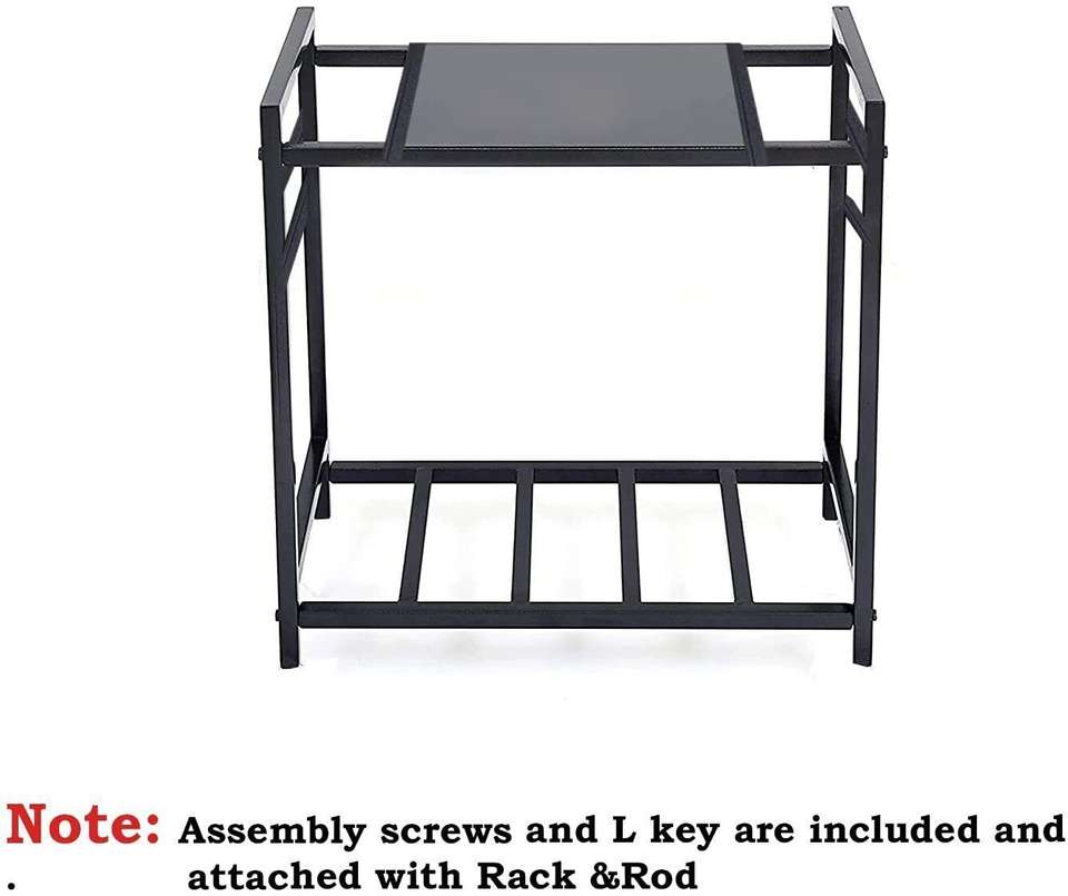 Iron Lands 2-Tier UPS Stand for Home and Office – Metal Inverter and ...