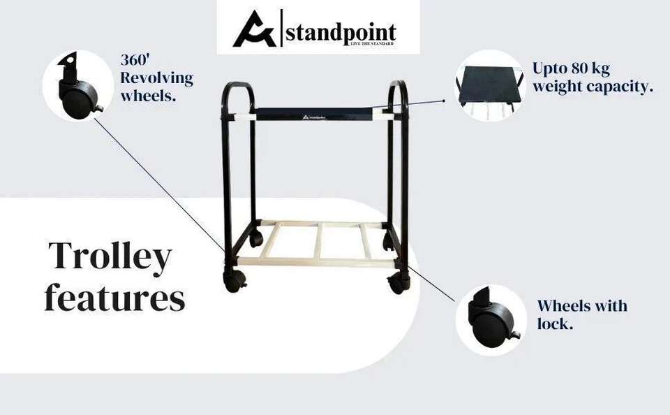 Standpoint STANDPOINT Heavy duty Metal Trolley for Inverter and Battery Price in ...
