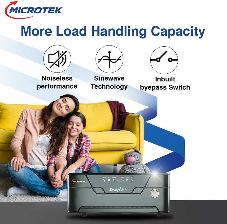 Microtek Inverter Stand Microtek SMART HYBRID UPS 1075 12V UPS SMART HYBRID 1075 12V with 3 ...