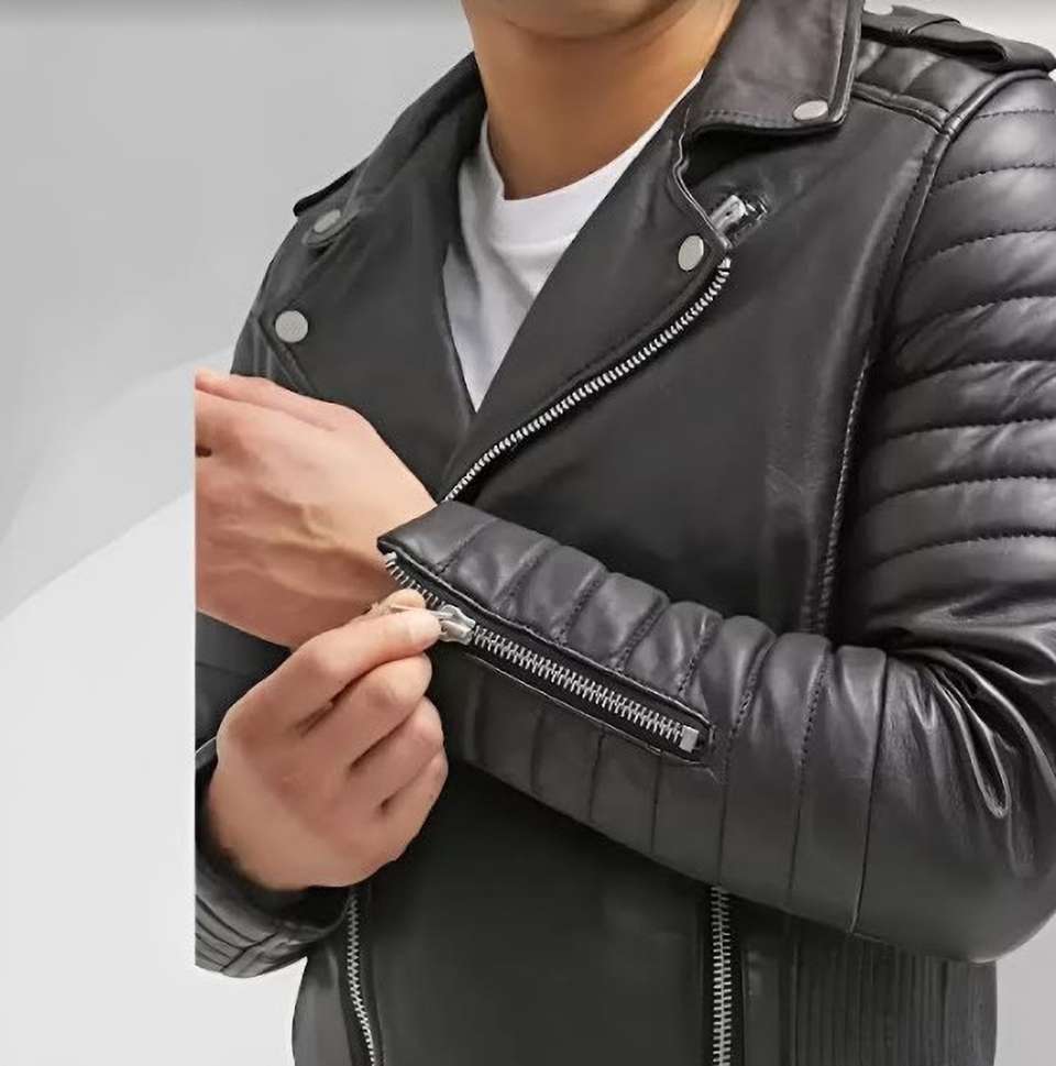 MD Retail Men Solid Biker Jacket - Image 7