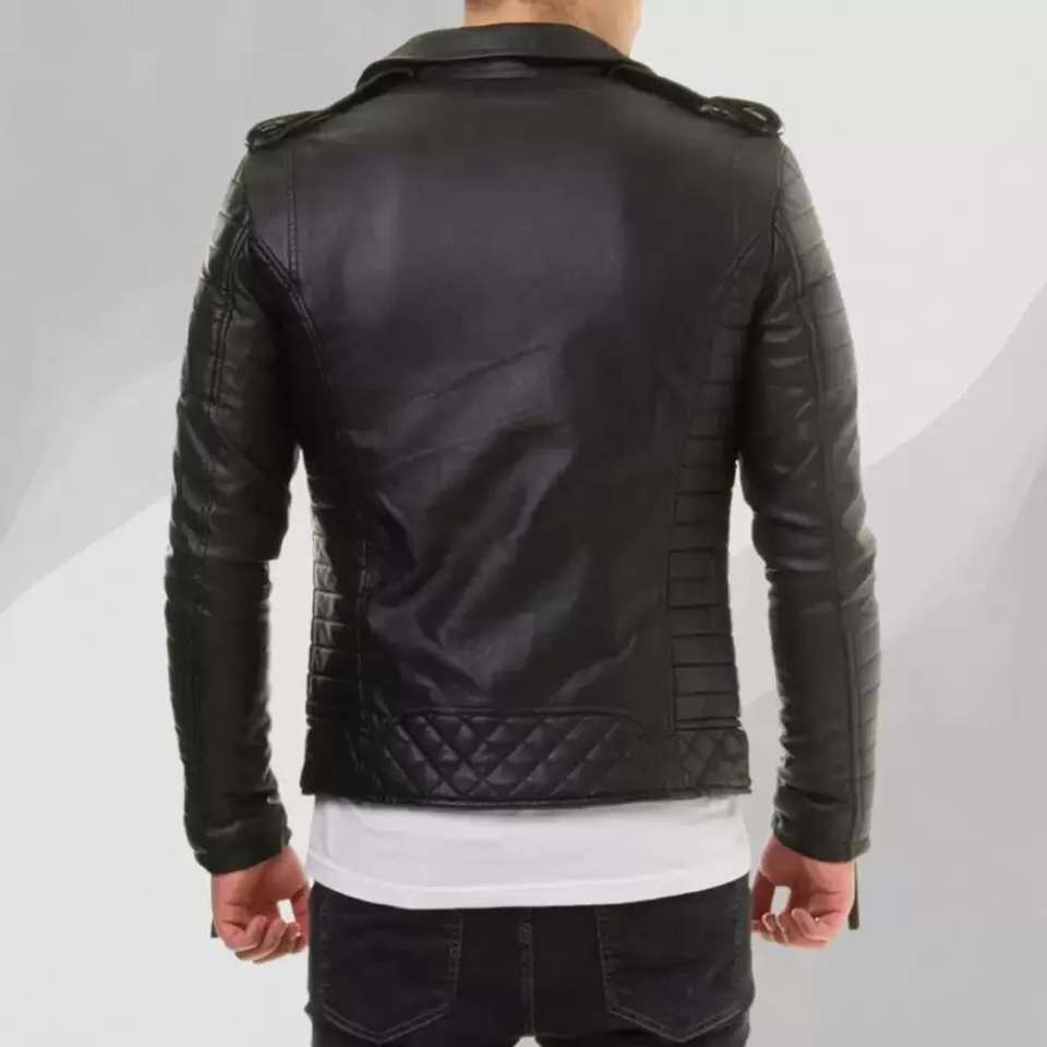 MD Retail Men Solid Biker Jacket - Image 8
