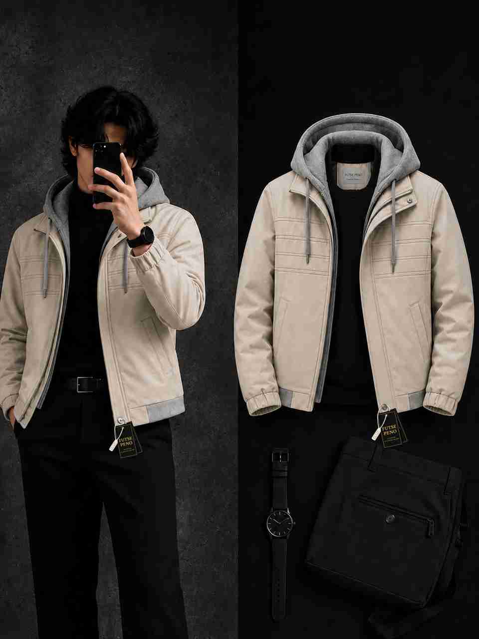 FUTSE PENO Full Sleeve Solid Men Jacket - Image 9