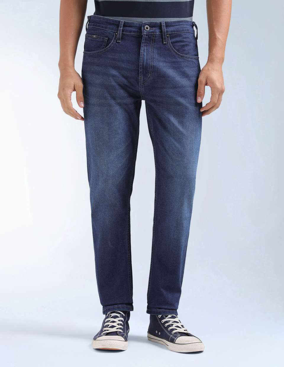 FLYING MACHINE Tapered Fit Men Blue Jeans - Buy FLYING MACHINE Tapered ...