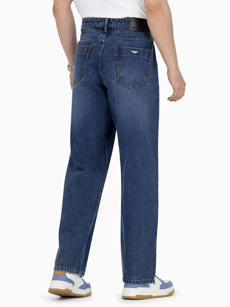 RED TAPE Men Loose Fit Mid Rise Blue Jeans - Image 9