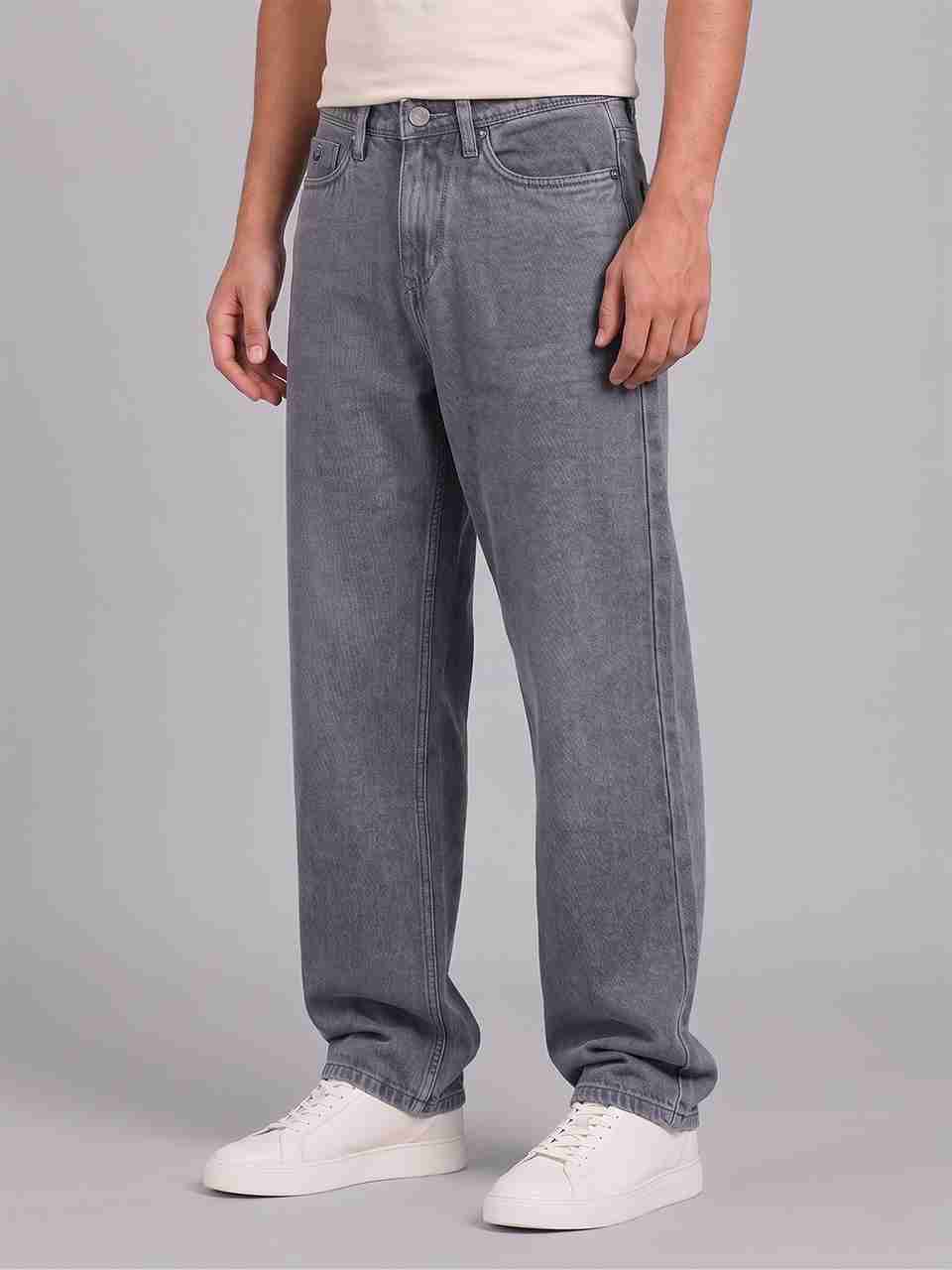 Thunder Jeans Men Baggy Fit Mid Rise Grey Jeans - Image 7