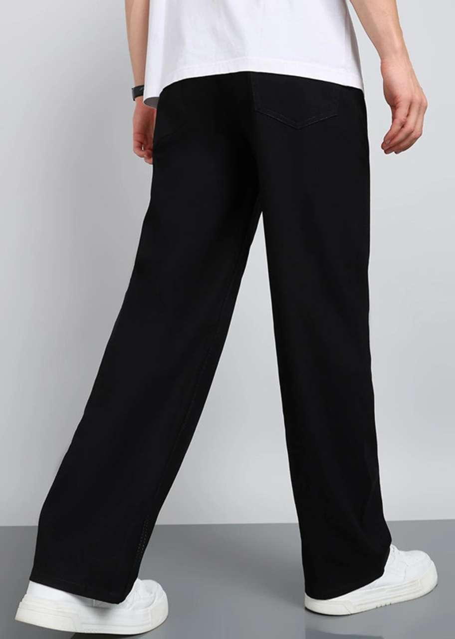 AzureAttire Men Black Straight Fit Mid Rise Jeans - Image 8
