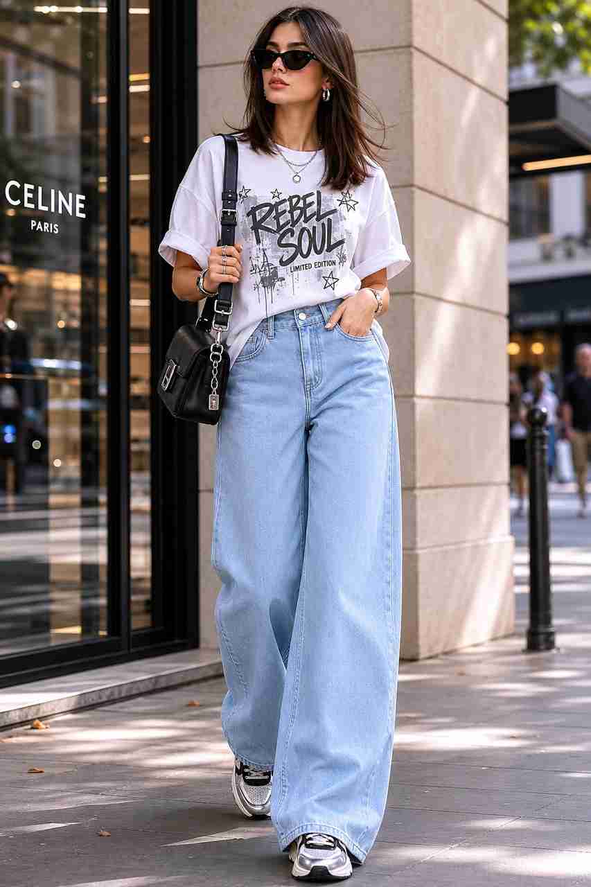 zayla Wide Leg Women Light Blue Jeans - Image 9