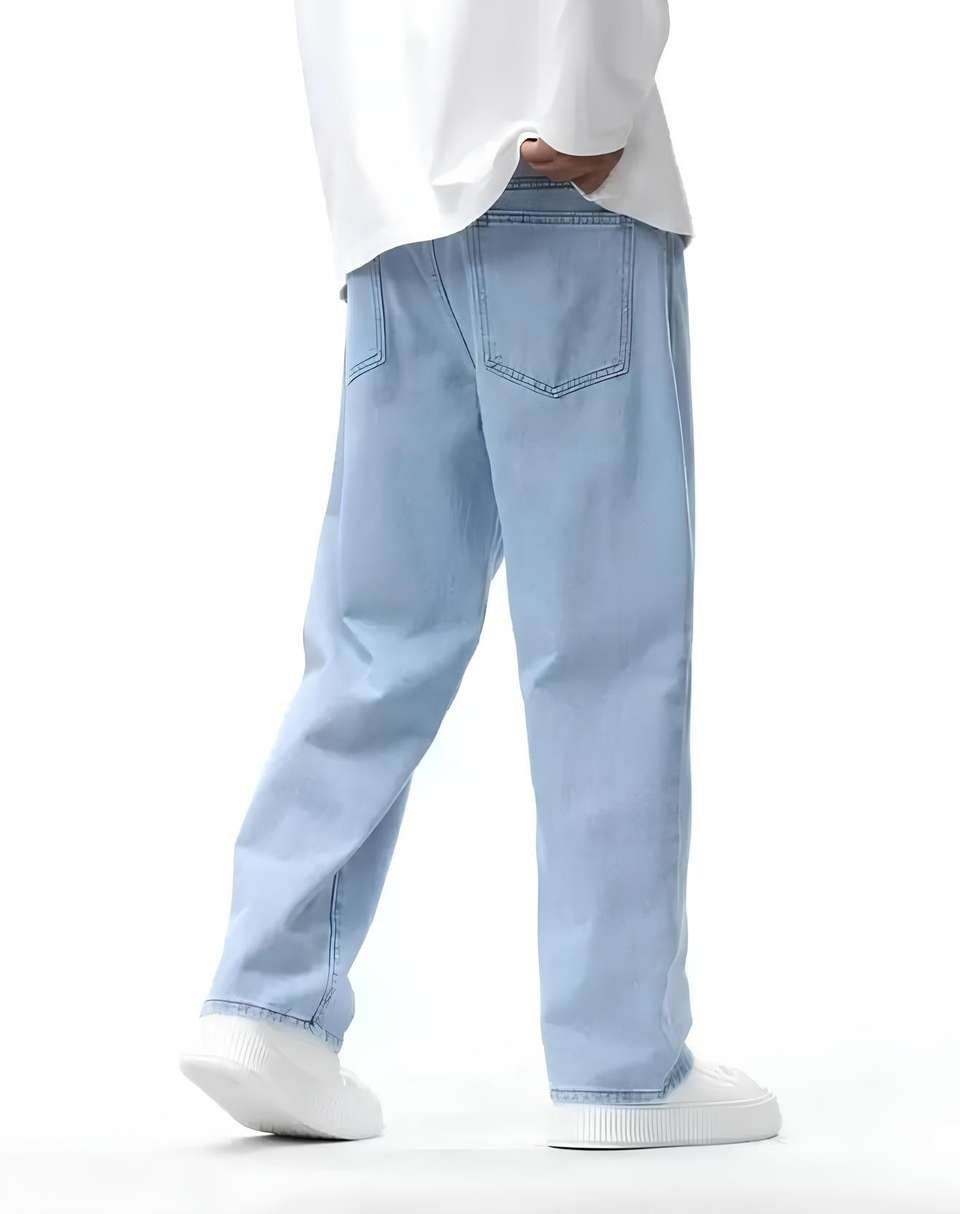 STARVIELLE Men Relaxed Fit Mid Rise Light Blue Jeans - Image 7