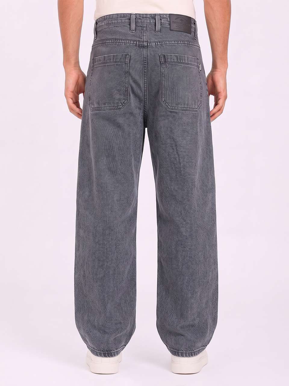 Thunder Jeans Men Baggy Fit Mid Rise Grey Jeans - Image 9