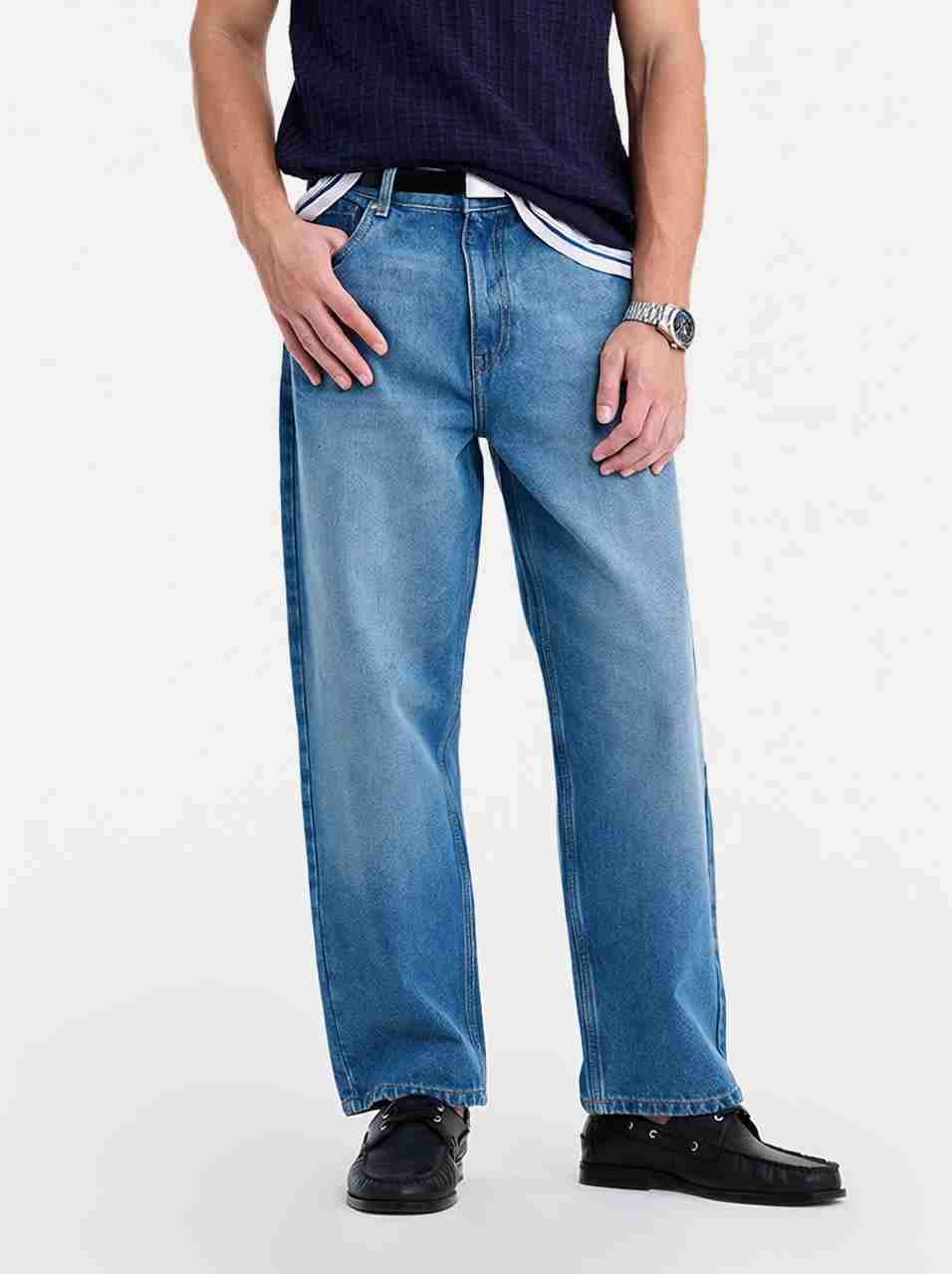 Snitch Loose Fit Men Blue Jeans - Buy Snitch Loose Fit Men Blue Jeans ...