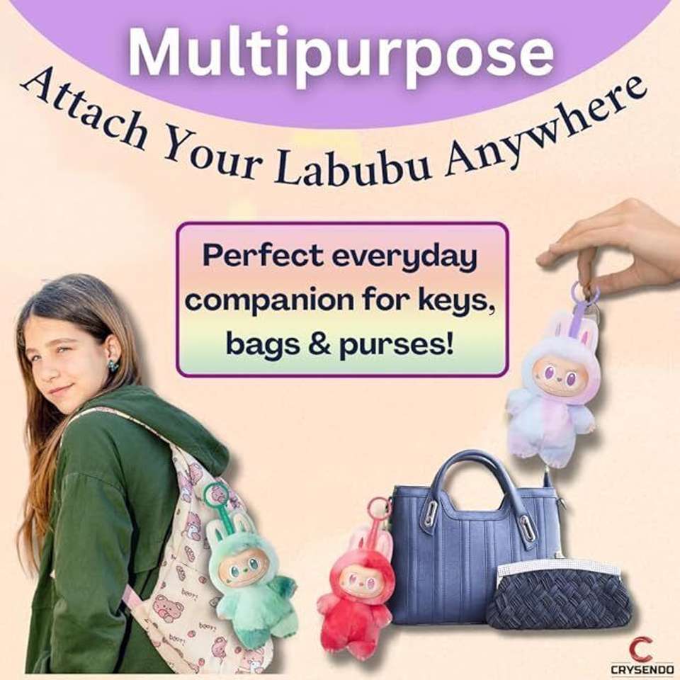 Nick Jones Orange Labubu doll 4(A-240) Key Chain Price in India - Buy ...