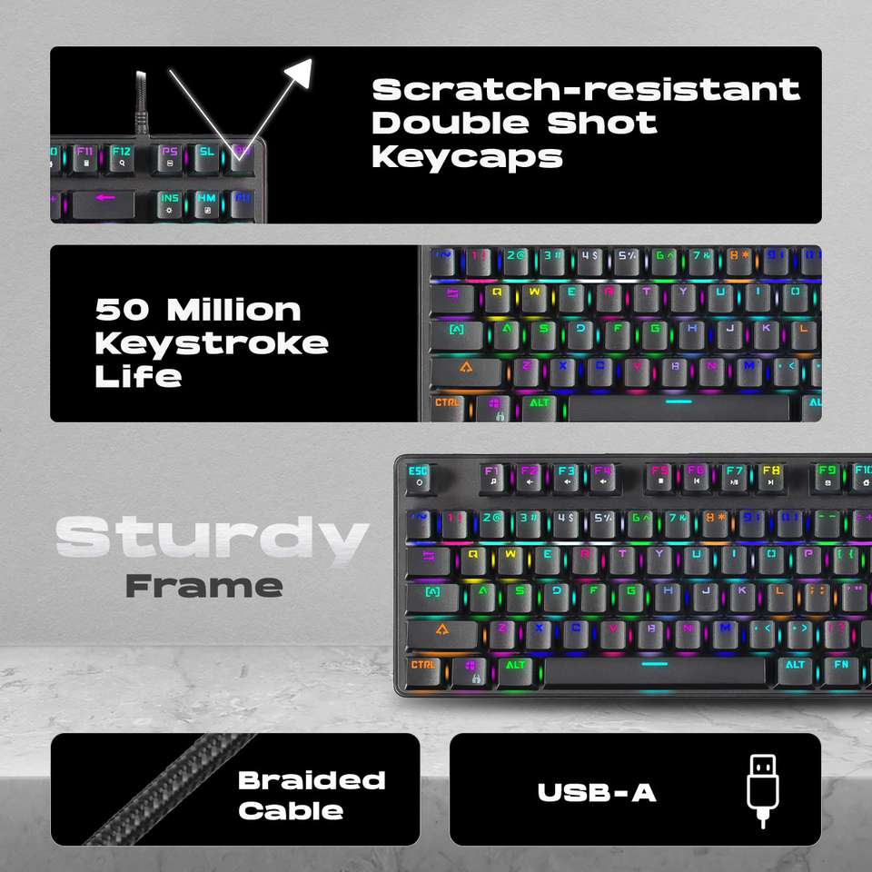 Cosmic Byte CB-GK-16 Firefly Mechanical Outemu Blue Switch Wired USB ...