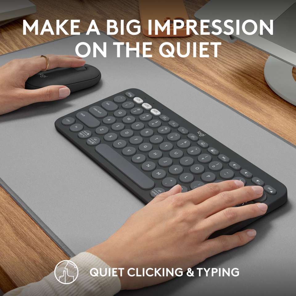 Logitech Notebook Logitech Pebble 2 Combo Bluetooth Standard Laptop Keyboard Compatible ...