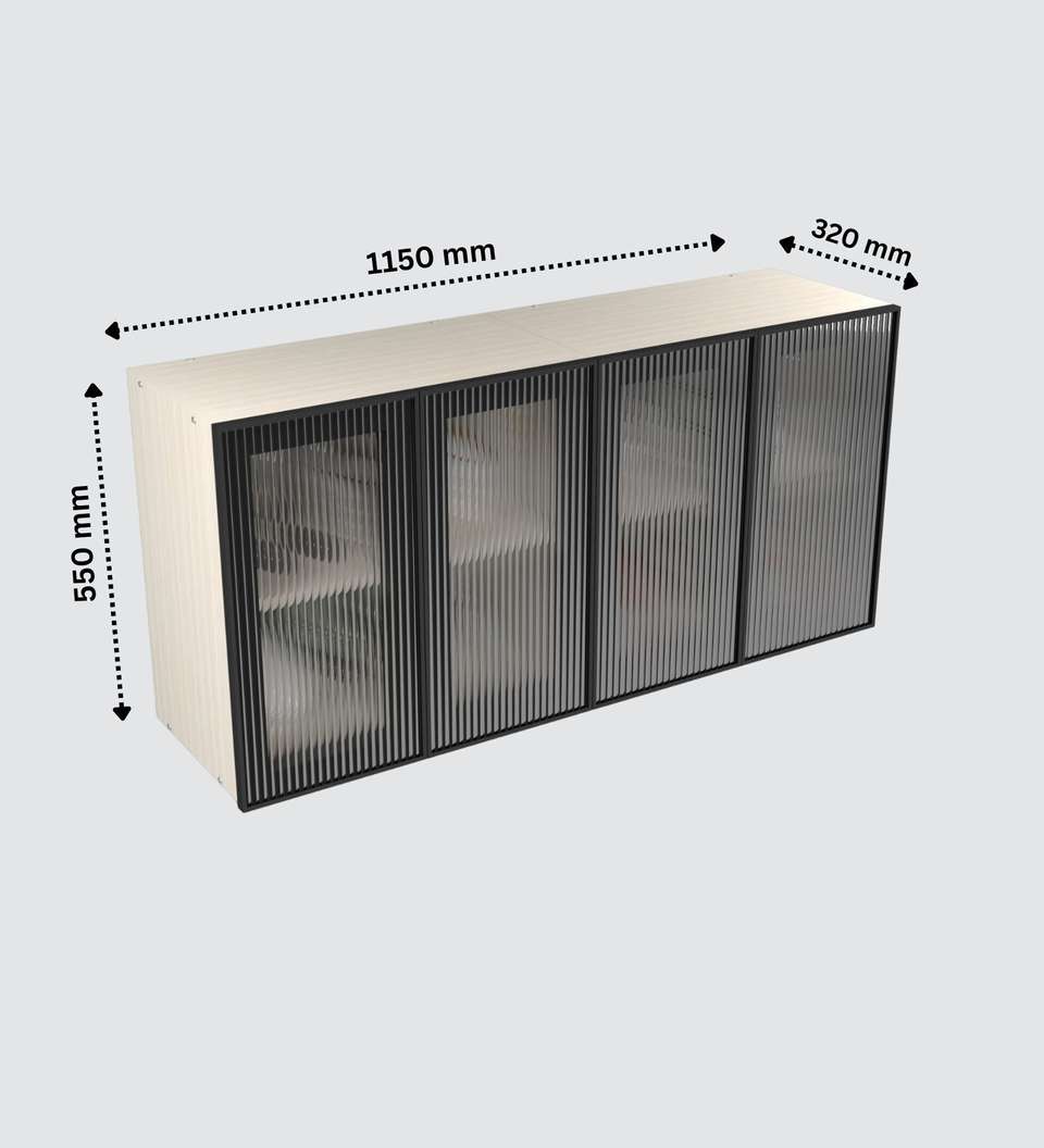 Shutter Handless SPECIALITY PANELS Aluminium Prof 4 Fluted Plain Glass handless shutter ...