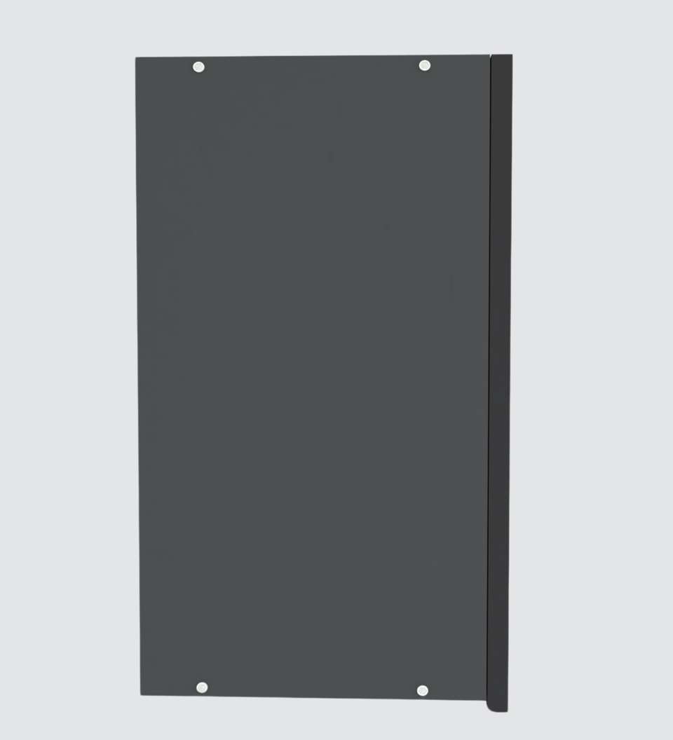 Shutter Handless SPECIALITY PANELS Black Prof 2 Door Fluted Glass handless Shutter Free ...