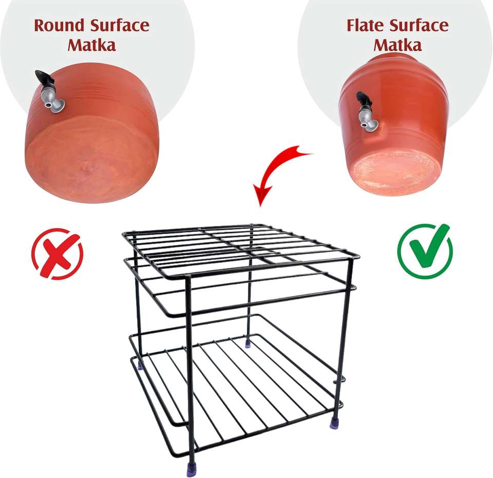 Stainex Matka Kitchen Rack Steel /Water Pot Stand/Matka Stand/Kitchen ...