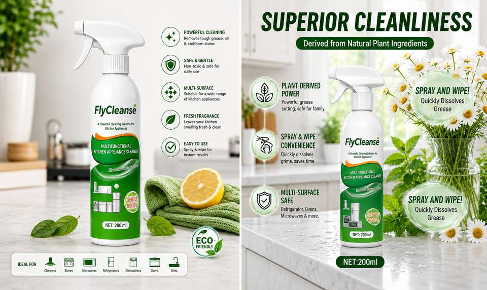Clean Suerface PRO99S Fly Cleanse Kitchen Cleaning Spray for Stove Hob Sink Oven and ...