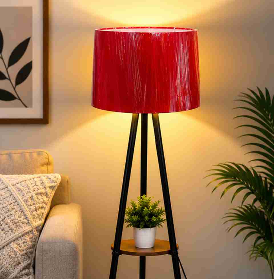 linava RED Wool Table Lamp Shade - Image 5