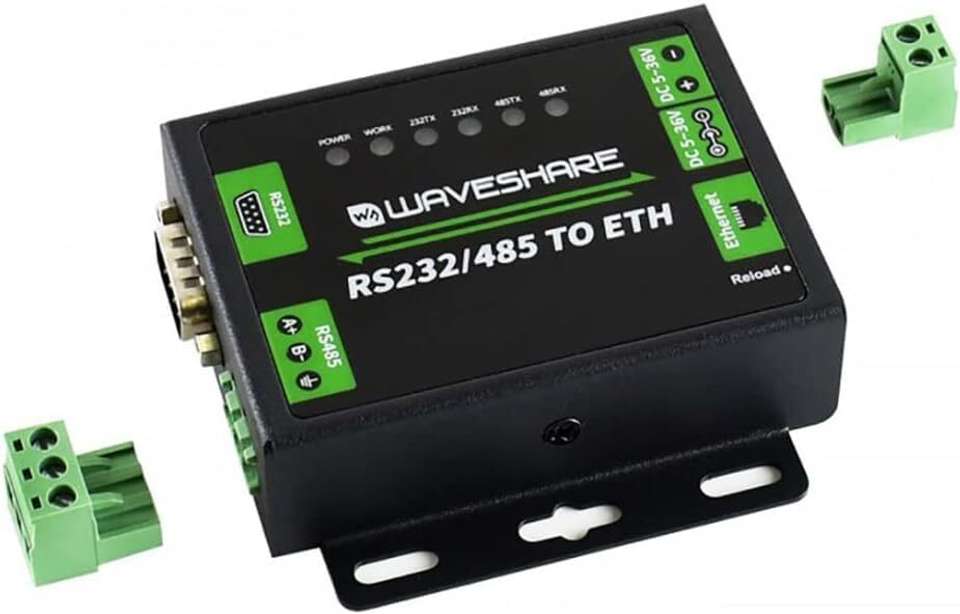 VOOCME Waveshare RS485 to Ethernet Converter Industrial RS232/RS485 to ...