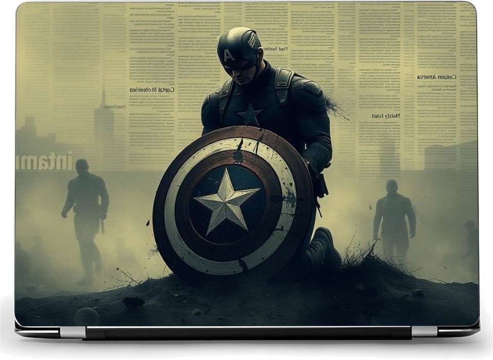 voorkoms Heroic Defender With Shield Laptop Skin Sticker Matte ...