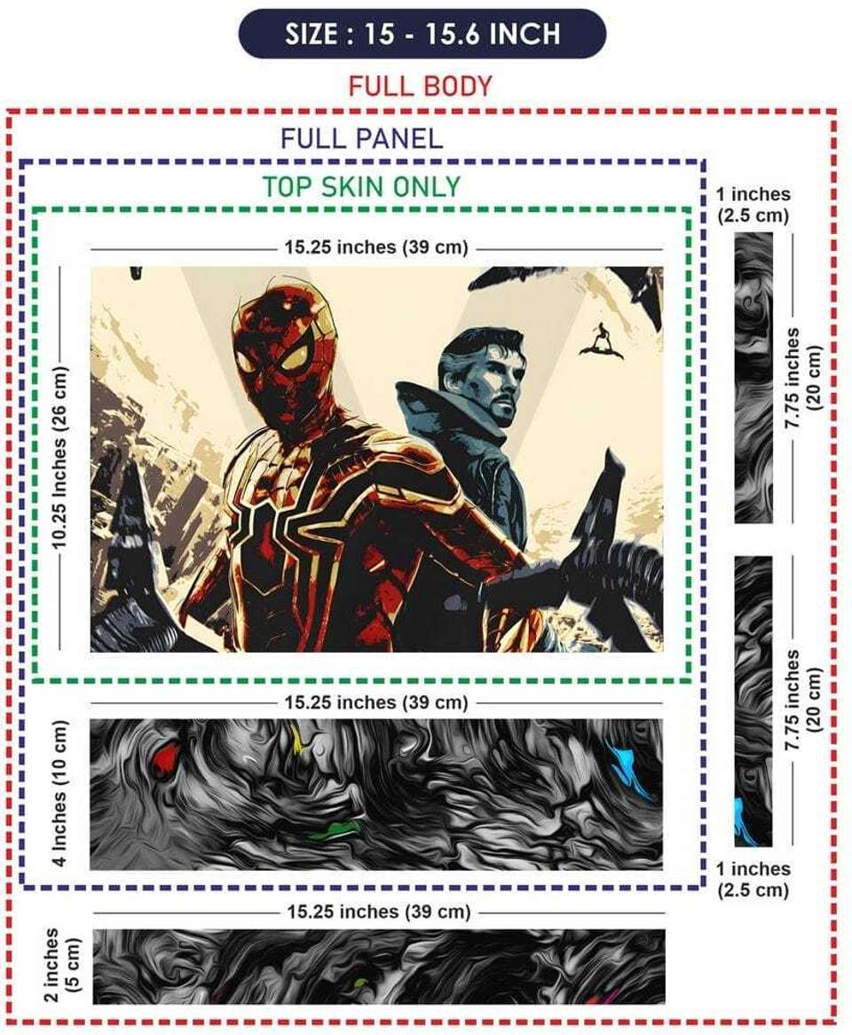 Anweshas Full Body Laptop Skin Sticker - Spider Man And Dr Strange Art ...