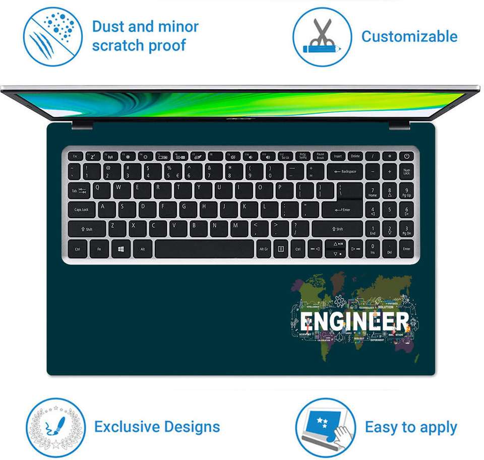 Engineer Cost Icon Techfit Premium HD UV Full Body Laptop Skin Sticker - Engineer World ...