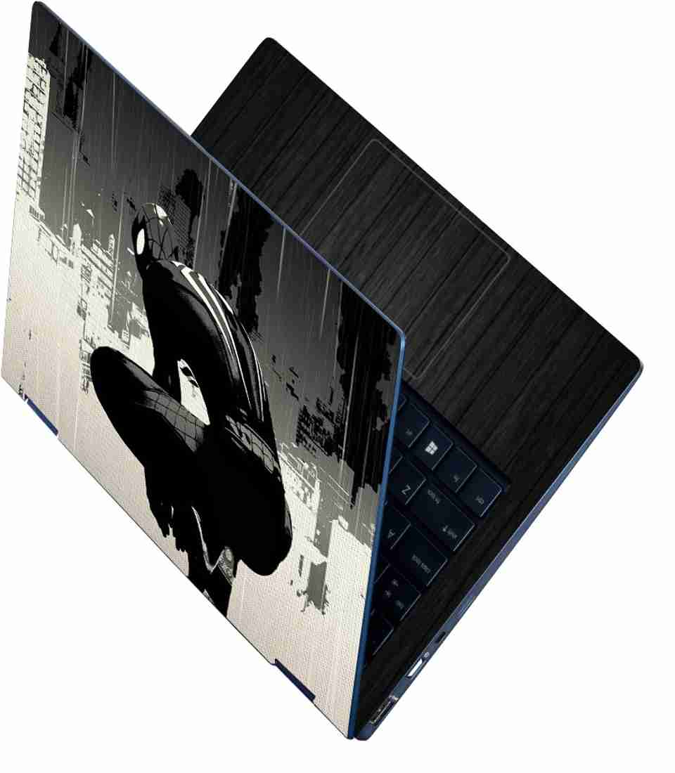 INDIA SHOPERS Full Body Laptop Skin For 14 to 15.6 inch Laptop - Black ...