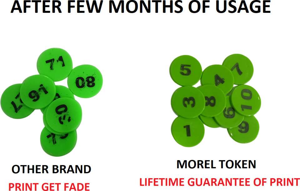 Token With Numbers MOREL PLASTIC TOKEN / COINS WITH NUMERIC NUMBERS 1 TO 200, (PACK 1) 200 ...