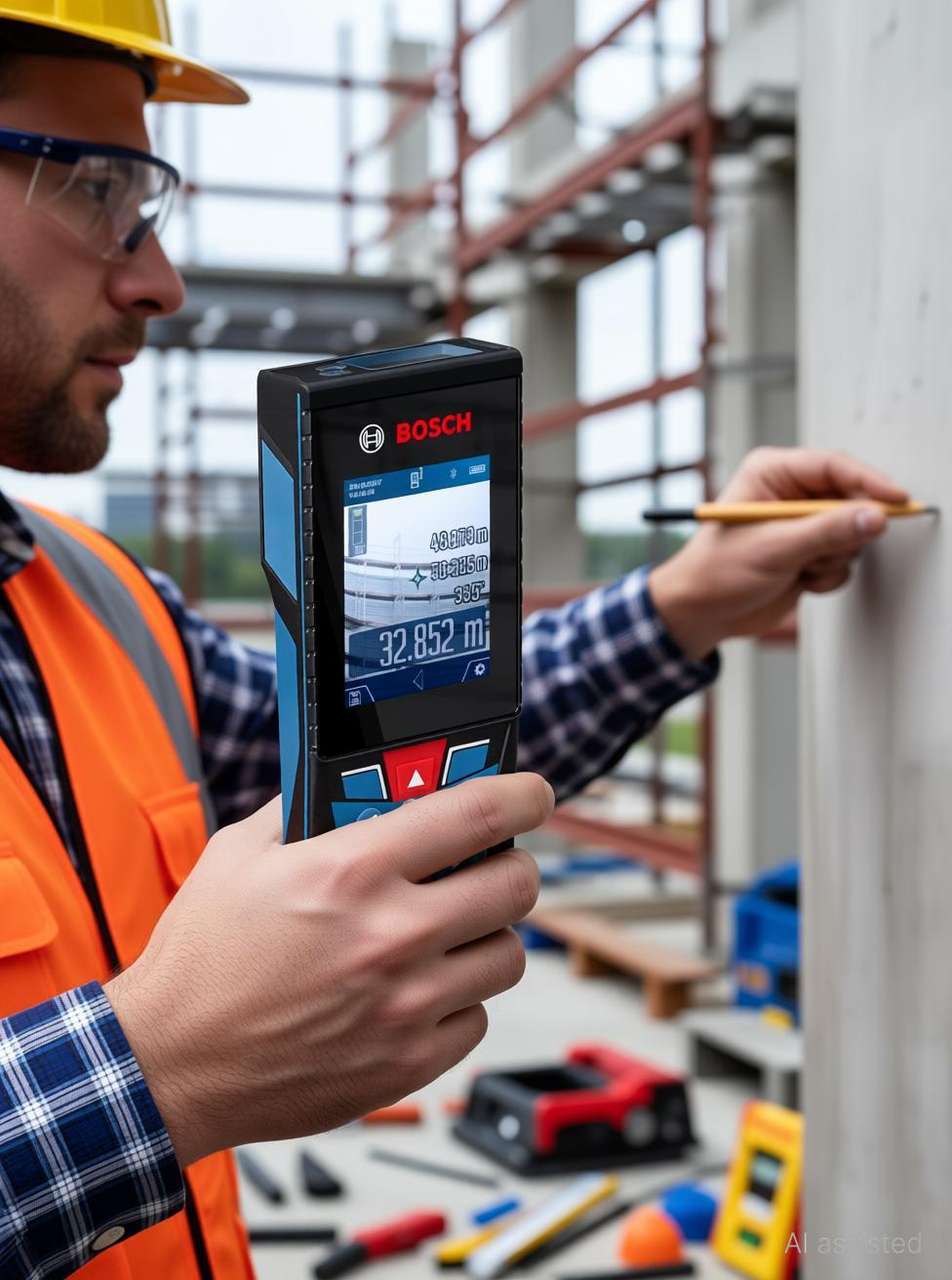BOSCH GLM 150C Laser Distance Meter with Inbuilt Camera 150m Range Non ...
