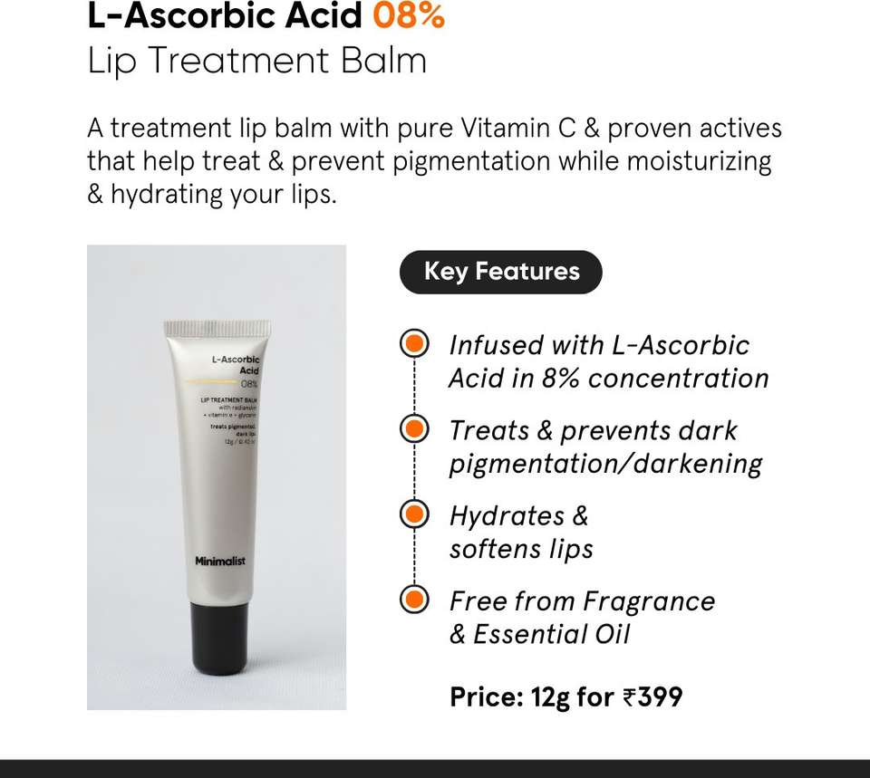 Minimalist 8% L-Ascorbic Acid Lip Balm 8g - Image 7