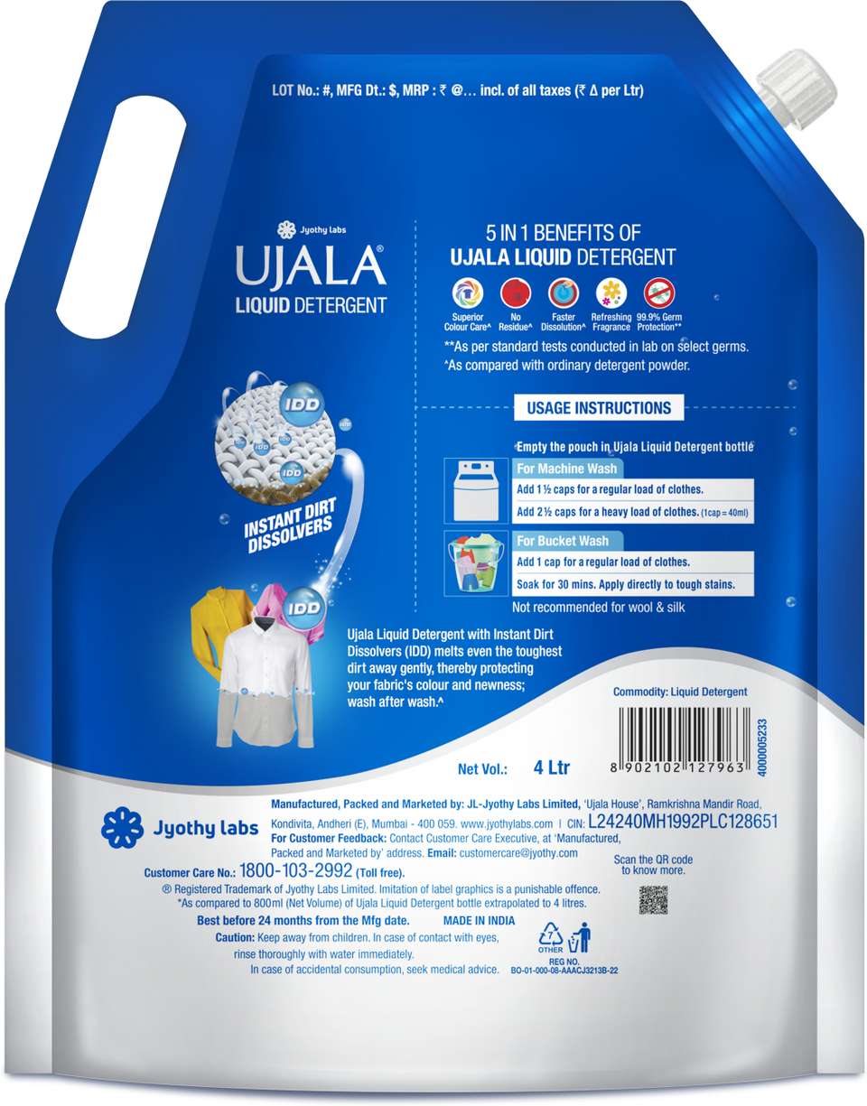 Ujala Top Load Mega Saver Pack Liquid Detergent Price in India - Buy ...