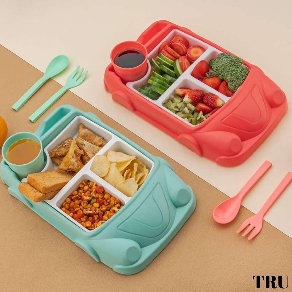 Flipkart.com | DRUMSTONE Car-Shaped Baby Dinnerware Set | Bamboo Fiber ...