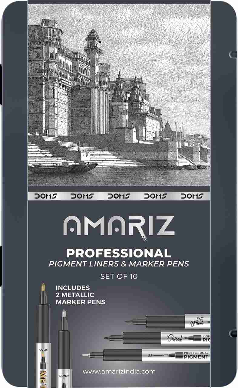 DOMS Amariz Professional Pigment Liners Set of 10 Pack of 10 - Image 4