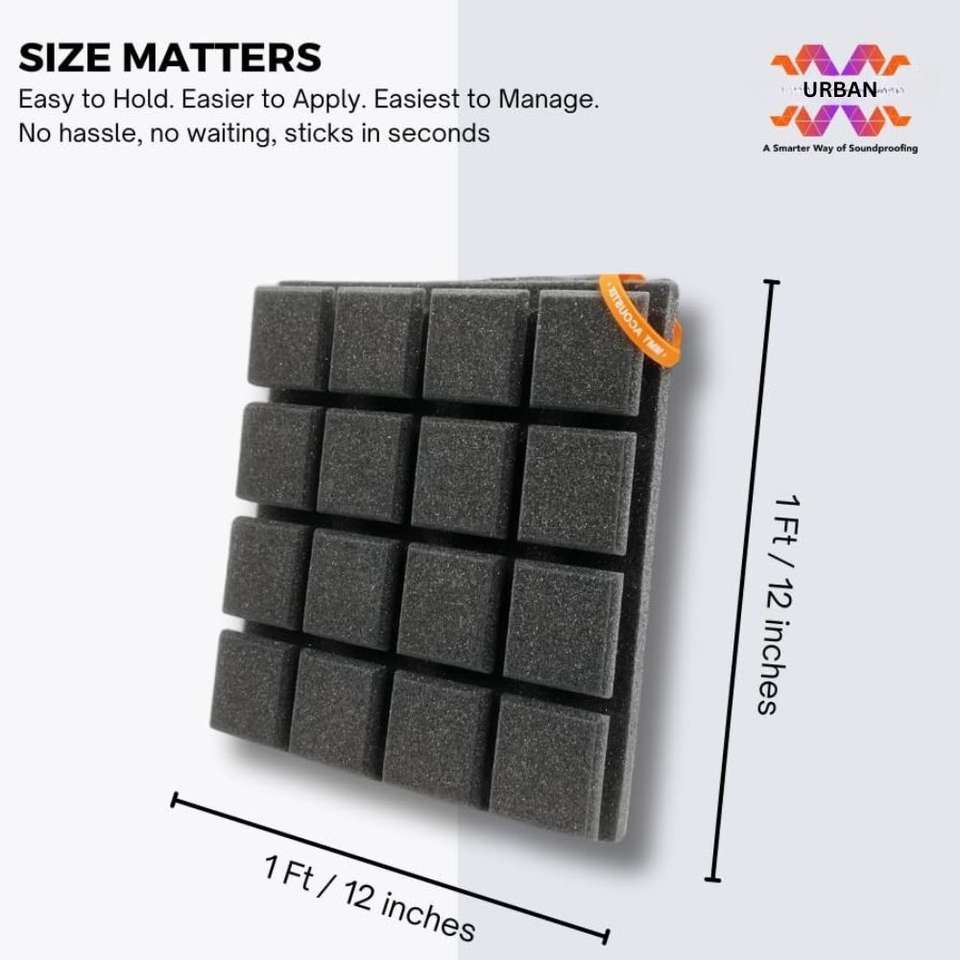 Urban Infotech 6Pack Acoustic Sound Proof Foam Panels, Noise Reduce ...