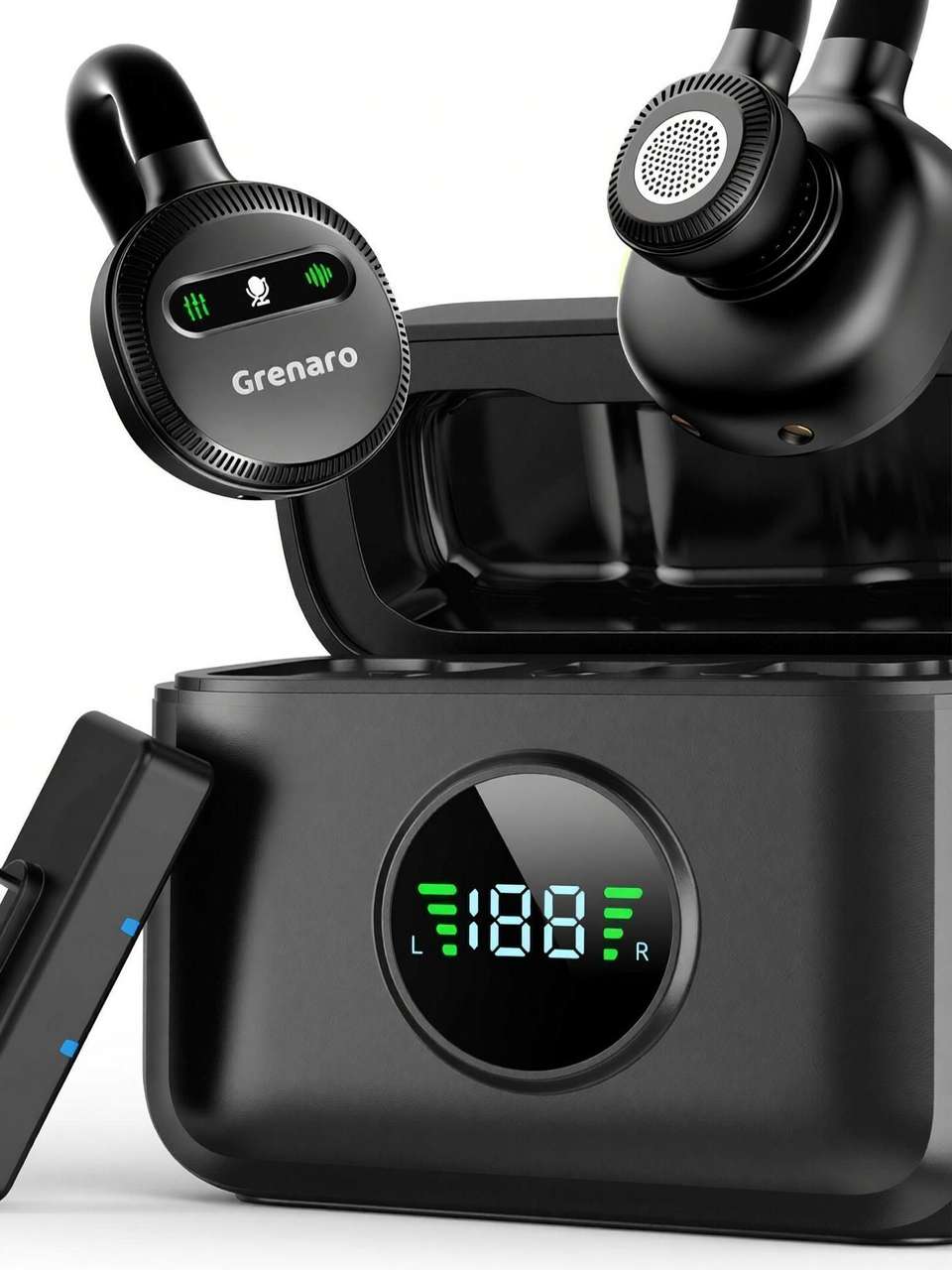 Grenaro Wireless Mic for YouTube, Hidden Mike for Vlogging, with 52H ...