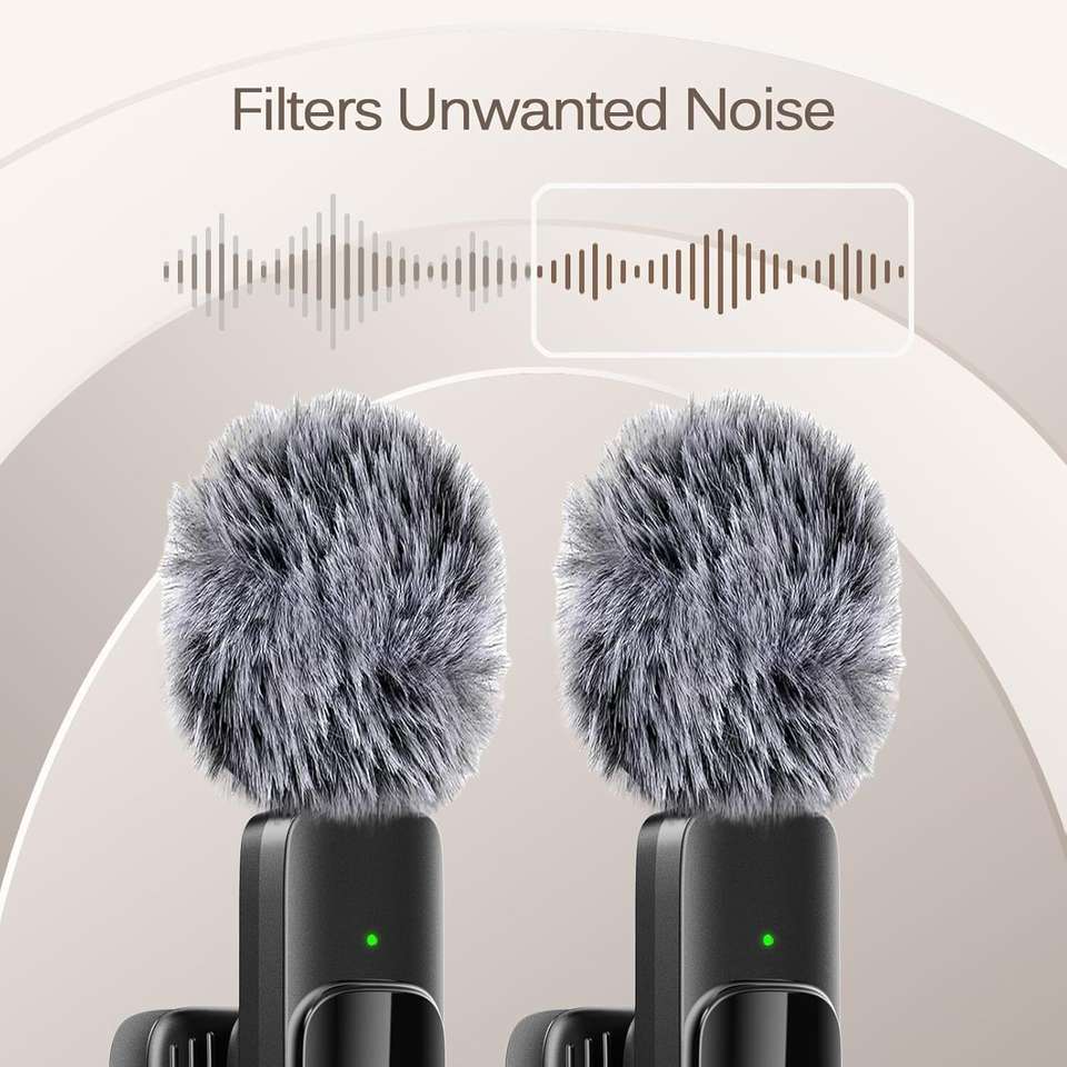 Youthvilla K9 Furry Lavalier Dual Wireless Microphone - Image 8