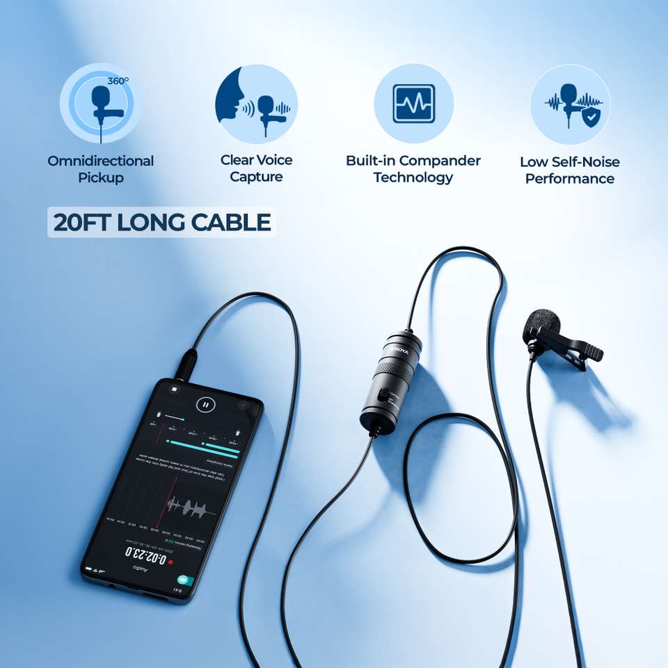 BOYA By-m1 3.5mm Electret Condenser Microphone - Image 9